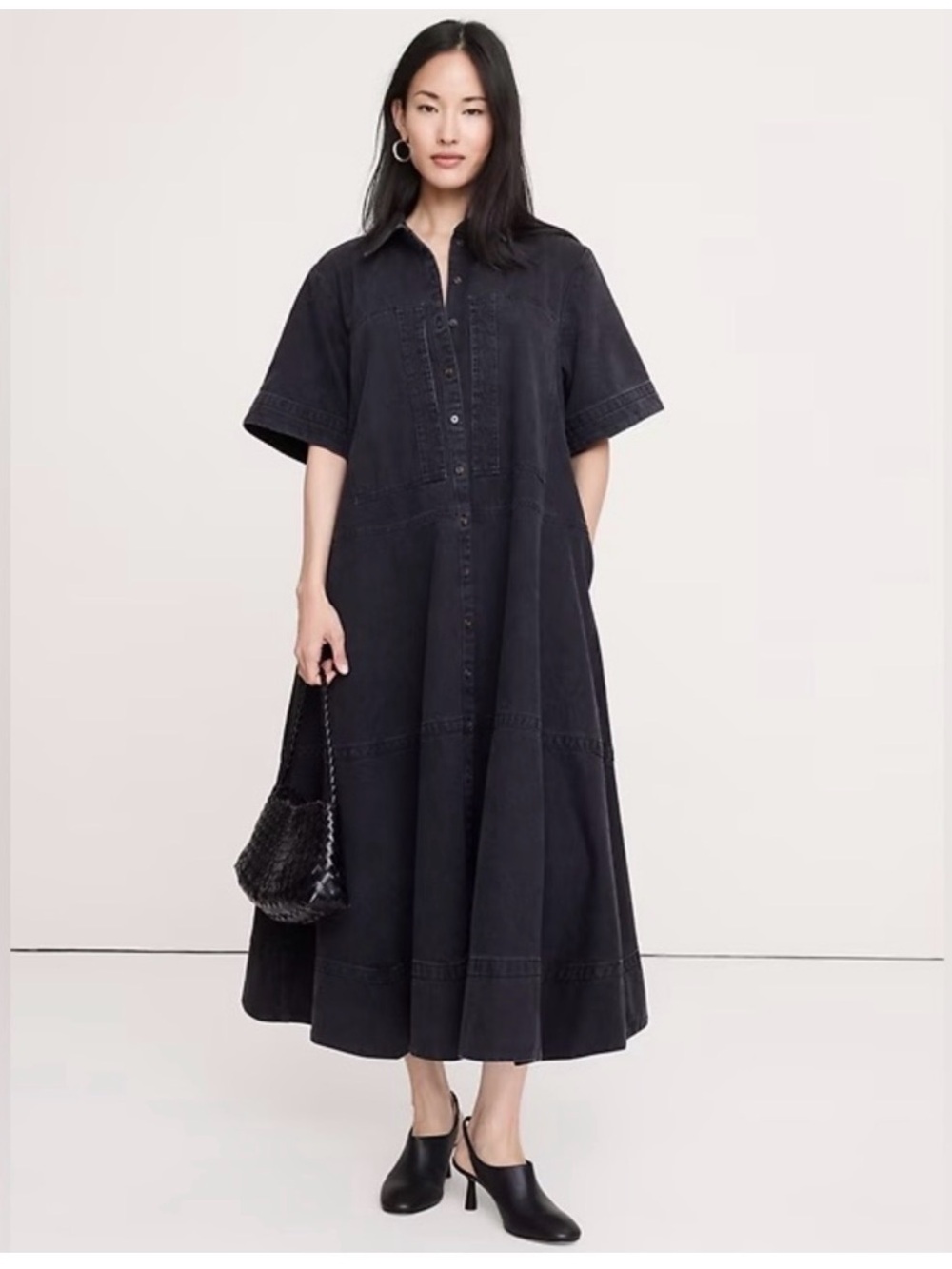 ISO Banana Republic Denim Trapeze Dress in Size L